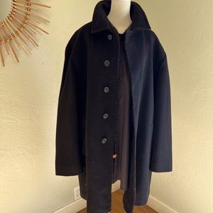 Men’s Black Wool Peacoat w/Long Sleeve Shirt/Scarf
